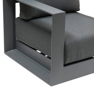 Fauteuil de salon de jardin rotatif ALLURE - Gris Graphite