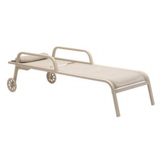 Transat en aluminium et texaline OSMALA - Beige et argile