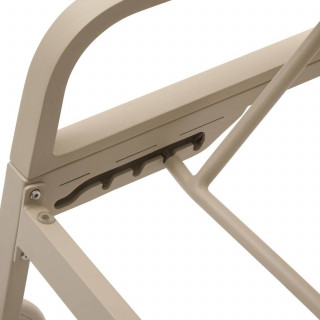 Transat en aluminium et texaline OSMALA - Beige et argile