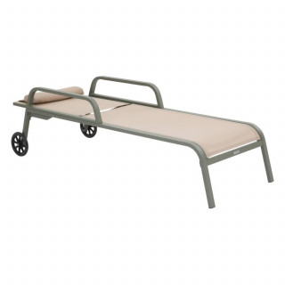 Transat en aluminium et texaline OSMALA - Lin et vert laurier