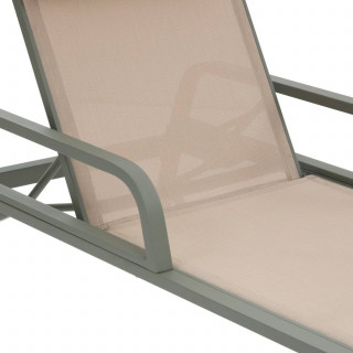 Transat en aluminium et texaline OSMALA - Lin et vert laurier