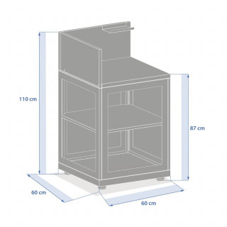 Module d'angle pour cuisine d'été OXYANA - Graphite