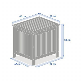 Coffre de rangement extérieur en acacia LORANA - Marron