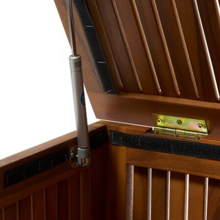 Coffre de rangement extérieur en acacia LORANA - Marron
