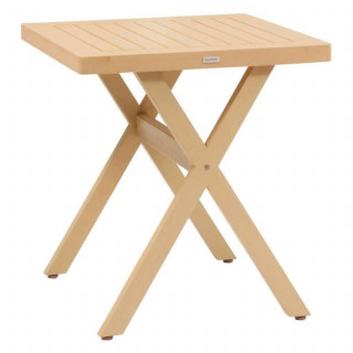 Table de jardin carrée en bois 2 places XENIA - Beige