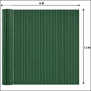 Lot de 2 canisses brise-vue occultantes en PVC Vert - 1,2 M x 6 M (12 M au total) | Occultation 95 %