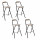 Lot de 4 Chaises de bar pliante Louna - H. 97,5 cm - Beige