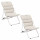 Lot de 2 chiliennes de jardin pliante NILLIA - Lin et argile
