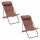 Lot de 2 chiliennes de jardin pliante MIRAEL - Acajou
