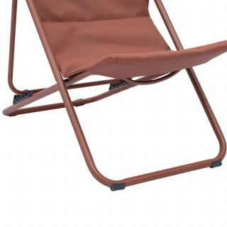 Lot de 2 chiliennes de jardin pliante MIRAEL - Acajou