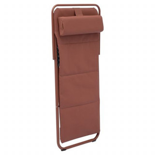 Lot de 2 chiliennes de jardin pliante MIRAEL - Acajou