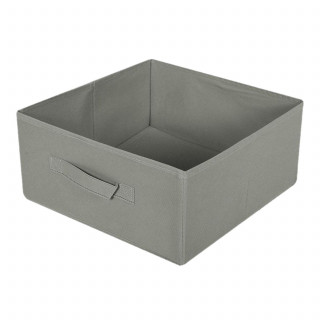 Boîte de rangement pliable en tissu avec poignée - 30 x 30 x 15 cm - Taupe