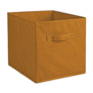 Cube de rangement pliable en tissu avec poignée - 30 x 30 x 30 cm - Ambre