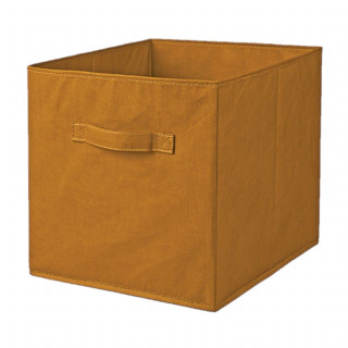 Cube de rangement pliable en tissu avec poignée - 30 x 30 x 30 cm - Ambre