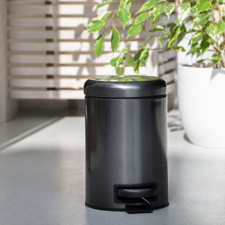 Poubelle à pédale indus Leman - 3 L - Noir