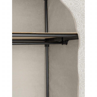 Armoire penderie tissu Balance - L. 90 x H. 160 cm - Taupe
