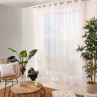 Voilage grande largeur Sablé - 300 x 240 cm - Blanc