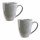 Lot 2x Mug design Au gré du temps - 300 ml - Gris