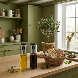 Lot 2x Vaporisateur pour huile et vinaigre - Transparent