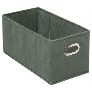 Lot de 12 Boites de rangement en tissu avec poignée - Longueur 31 x Hauteur 15 cm - Vert Kaki