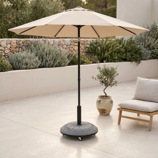 Pied de parasol Cadran - Béton - 25 Kg - Gris