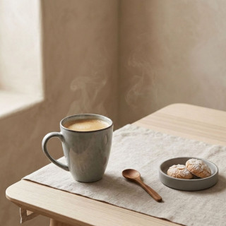 Mug design Au gré du temps - 300 ml - Gris