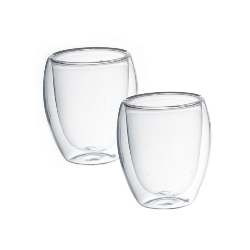 2 Tasses à café double paroi - Verre