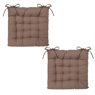 Lot 2x Galette de chaise - Taupe