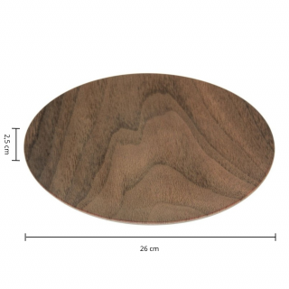 Assiette plate effet bois - MOOD