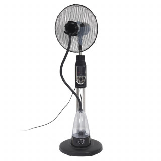Ventilateur brumisateur sur pied avec télécommande - Noir