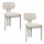 Lot de 2 chaises design en tissu et pieds en métal DUNE - Beige