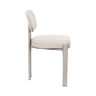 Lot de 2 chaises design en tissu et pieds en métal DUNE - Beige
