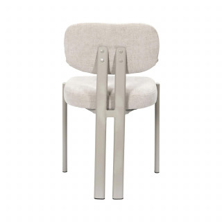 Lot de 2 chaises design en tissu et pieds en métal DUNE - Beige