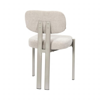 Lot de 2 chaises design en tissu et pieds en métal DUNE - Beige