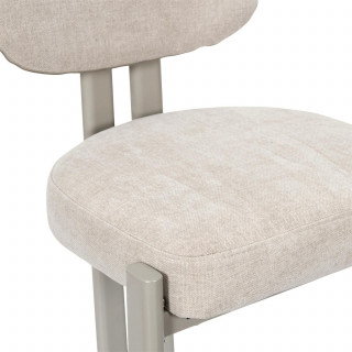 Lot de 2 chaises design en tissu et pieds en métal DUNE - Beige