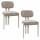 Lot de 2 chaises design en tissu et pieds en métal DUNE - Taupe