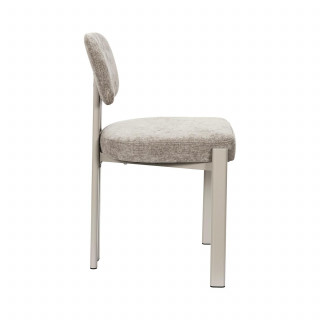 Lot de 2 chaises design en tissu et pieds en métal DUNE - Taupe