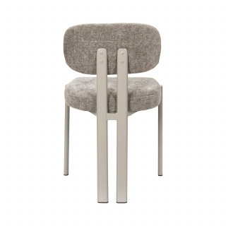 Lot de 2 chaises design en tissu et pieds en métal DUNE - Taupe