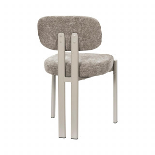 Lot de 2 chaises design en tissu et pieds en métal DUNE - Taupe
