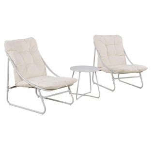 Salon de jardin en acier 2 places ANTIBES - Beige
