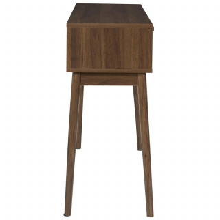 Console 2 tiroirs effet bois foncé SAULK - Marron