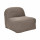 Fauteuil compressé en velours côtelé sans montage DENVER - Taupe