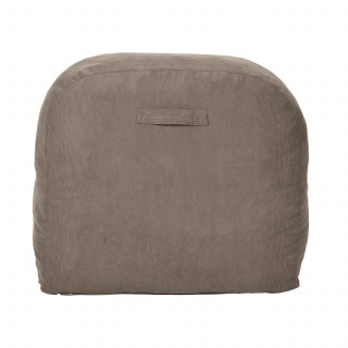 Fauteuil compressé en velours côtelé sans montage DENVER - Taupe