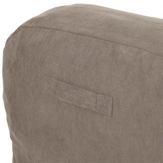 Fauteuil compressé en velours côtelé sans montage DENVER - Taupe