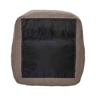 Fauteuil compressé en velours côtelé sans montage DENVER - Taupe