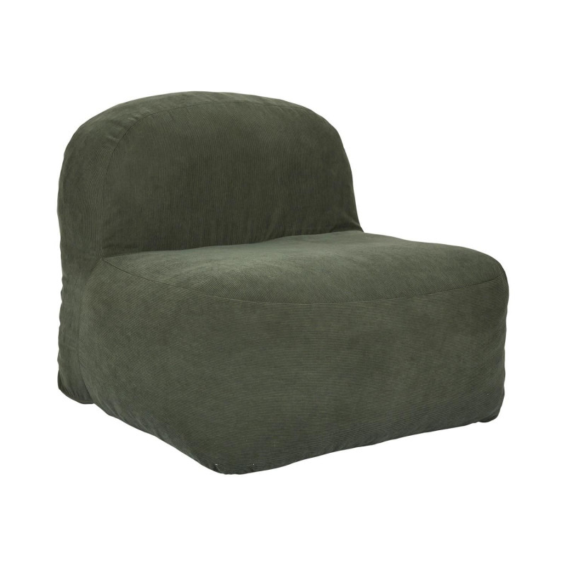Fauteuil compressé en velours côtelé sans montage DENVER - Vert