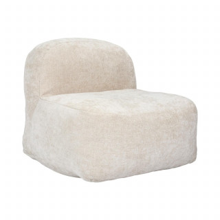 Fauteuil compressé en tissu doux sans montage AUSTIN - Beige