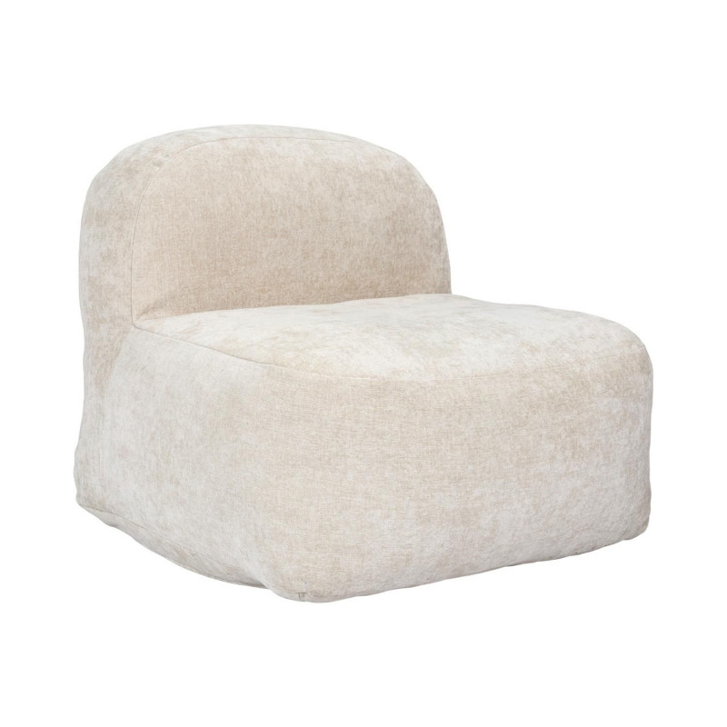 Fauteuil compressé en tissu doux sans montage AUSTIN - Beige