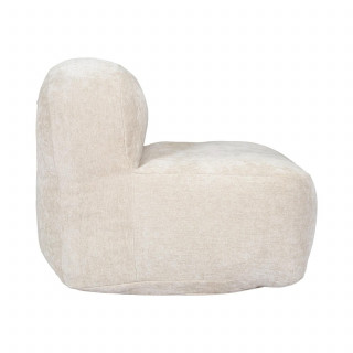Fauteuil compressé en tissu doux sans montage AUSTIN - Beige