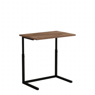 Bureau d'appoint réglable en hauteur effet bois et métal CAPRI - Marron